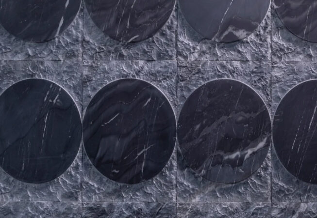 Artistic Tile Eclipse Dimensional Tile in Black Wave
